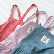 은은한감성 한이불 고밀도 면 앞치마 해피스마일, 레드