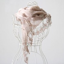 더로라 [더로라] 단색레이스삼각스카프 - 블루밍 레이스 S7132