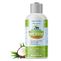 Pro Pet Works 올 내추럴 솝 프리 6인1 오트밀 반려동물 샴푸 & 컨디셔너, Oatmeal Pet Wash 17 oz