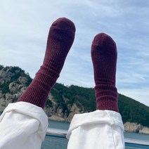 봉제선없는양말 도톰한 여자 골지 예쁜 무봉제 긴 양말 세트 3켤레