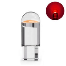 자동차 액세서리 2pcs 조명 W5W 194 T10 Cob LED 전구 화이트 그린 블루 레드 웨지 라이센스 플레이트 램프 돔 클리어런스 라이트, [03] Red  As Shown, [01] 2 Pieces