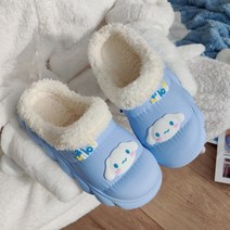 귀여운 시나모롤 산리오 키티 디자인 부드러운 층간소음 방지 슬리퍼 실내화 사무실 거실 실내 털 보온 겨울 여름 거실화 커스텀 기능성, A + 250~255