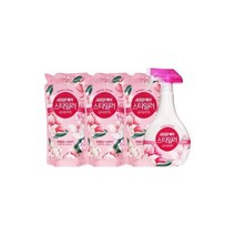 샤프란케어 스타일러 섬유탈취제 은은한향 본품500mL X 1개 리필400mL 3개, 엘지 샤프란케어 스타일러 섬유탈취제 은은한향 본품500