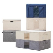 레보떼 패브릭 리빙박스 수납정리함 55L 66L 88L 100L 옷정리, 1개, 네이비 [100L] 2P