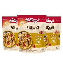 켈로그 시리얼 고소한 현미 그래놀라 500g x3개, 3개