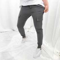 남자 냉감 원단 카고 밴딩 조거 팬츠 빅사이즈 3XL 4XL 남녀공용 시밀러룩 바지 코디