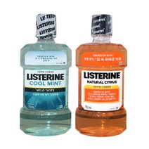 리스테린 리스테린750ml-2개 (1+1) 구강청결제 가글, 시트러스+쿨민트, 2개, 750ml
