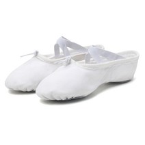 발레바 AOQUNFS-여자 발레 신발 캔버스 소프트 솔 댄스 슬리퍼 플랫 어린이 키즈 연습 발레리나 여성, 07 White Canvas_15 38(24cm)