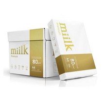 밀크 프리미엄 A4 복사용지 A4용지 80g 2500매 1BOX 250916