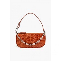 BY FAR Rachel croc-effect patent-leather 숄더 백117486