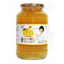 꽃샘 꿀유자차 1kg 유리병 유자차 잼대용 1개, 상세페이지 참조