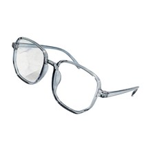 가벼운 뿔테 알없는안경 잠자리 안경 대두 안경태 요즘유행하는 빅 사이즈 오버 큰 다각형 연예인 남자 여자 여성 패션 빈티지 블루