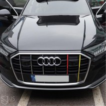 [JS AUTOMOTIVE] 아우디Q7 앞범퍼 그릴튜닝 삼색스티커 랩핑 스킨 커버 포인트 패널 장식 간편부착 익스테리어, A.독일(조수석)