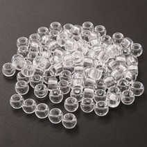 헤어미용재료 분명 50pcs 100Pcs 9mm 수 지 머리 구슬 점보 끈 Dreadlock 헤어 액세서리 스타일링 도구에 대 한 4mm 큰 구멍, [02] 100Pcs