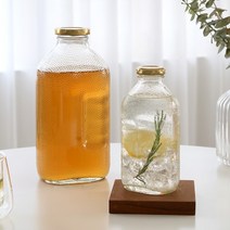 레트로 델몬트 유리 보리차 음료 쥬스병 공병 1.5L, 1.5ML