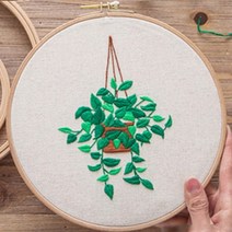 러브핑코 프로방스 자수 프랑스 십자수 DIY 패키지 14종, 11.아이비