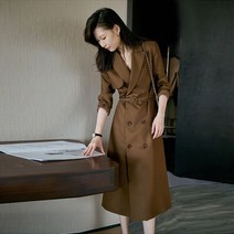 아나운서 원피스 기상캐스터 하객룩 첫출근복장 면접 정장 하객 의상 여성 긴팔 소개팅룩 미시 고급