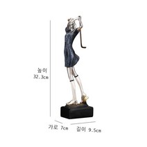 북유럽 골프 스윙 조각상 인테리어 소품 비즈니스 개업 선물 CF161641-A07