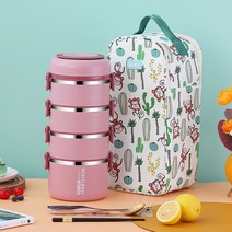 304 스테인리스 보온도시락 휴대용 도시락통 대용량 다층 스텐국자 도시락통 보관함 소스통 국자걸이 반찬통, 옵션16