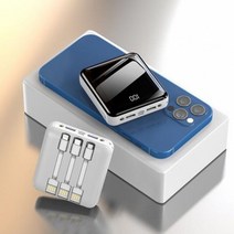 BOSSWIZ 미니 듀얼 플래시 보조배터리 10000mAh, 단품, GG1260100
