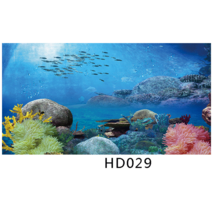 물속여울 3D 입체 백스크린 50*120cm 고화질 스티커 형식의 접착 시트지 수족관 배경 종이 벽지 벽화 어항 배경 그림 시트지 수족관 장식 물고기 탱크 스티커, HD029
