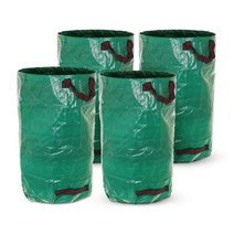 폐기물 마대자루 포대자루 정원 퇴비 봉투 큰 크기 120/272/300/500L 재사용 가능한 쓰레기 봉투 잎 자루 쓰레기통 접이식 수집 컨테이너 보관 가방, 육군 녹색_300L | CHINA