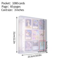 콜북 1단 2단 귀여운 포카 제작 포토 북 대용량 카드 바인더 Kpop 사진 앨범 Instax 폴라로이드 이름 수집 책 홀더, 1080cards