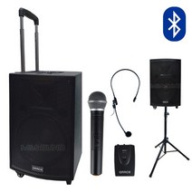 엔터그레인 MS-517 이동식앰프 500W 버스킹 행사용스피커 충전식 무선마이크 강의용, MS-517(핸드+헤드셋)