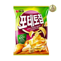 농심 포테토칩 스낵 사워크림 어니언, 36개, 125g
