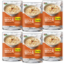 샘표 밸런스죽 통녹두 전복 삼계죽 420g x 6 팩죽 맛있는 녹두 닭 단백질 파우치 죽, 통녹두전복삼계죽 420g x 6개