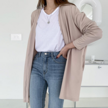 다잇템 여성 데일리 롱 민무늬 SS 오픈형 가디건 (9652504)