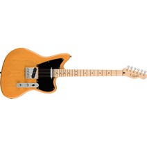 Squier by Fender 일렉트릭 기타 Paranormal Offset Telecaster Maple Fingerboard Black Pickguard Butterscotch Blonde BTB 소프트 케이스 포함