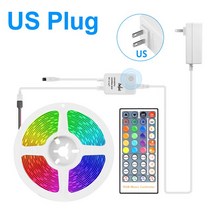 사운드 컨트롤 네온 LED 캐비닛 음악 동기화 RGB LED 스트립 테이프 침실 룸 키친 램프 내장 마이크, 02 빨강 & 녹색 & 파랑_01 5M