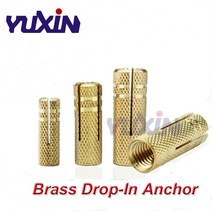 M6M12 황동 드롭 벽 확장 앵커 지원 Peg 패스너 Beton 콘크리트 높은 인장 강도 엔지니어링 사용, M10-4pcs