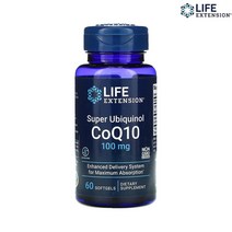 라이프 익스텐션 슈퍼 유비퀴놀 코큐텐 CoQ10 100mg 60정 소프트젤