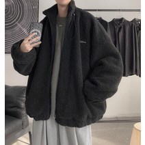 양털후리스남성용 겨울 코트 레저 램 양모 겉옷 지퍼 패딩 자켓 Chic Trendy Men&39;s Clothing