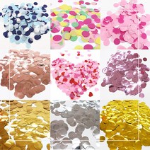 컨페티 꽃가루 모음 종이꽃가루 풍선 컨페티 결혼식 꽃가루 폭죽 브라이덜샤워 웨딩촬영 소품, 원형, 메탈실버