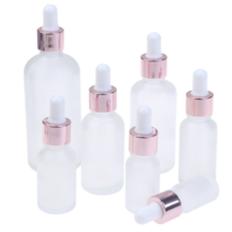 로즈골드 펌프 에센스 화장품 스포이드 유리 공병, 로즈골드 공병 50ml