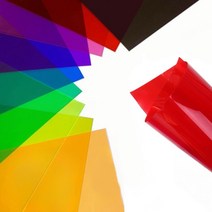 투명 컬러 셀로판 필름지 A4 0.3mm 코팅지 필름 PVC 원단 시트지, 반투명