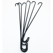 검은색 긴 50cm S자 행거 후크 걸이 5개 브라켓 업장 철망고리 판매점 매장진열 철망후크고리 깔끔 매대