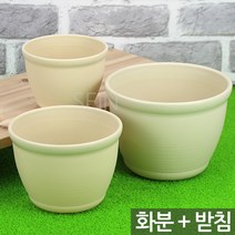 화이트 화분 받침포함 - 플분 소형 플라워포트 인테리어화분 미니화분 분갈이 선인장 식물 다육이화분 플라스틱화분 인테리어 플라스틱