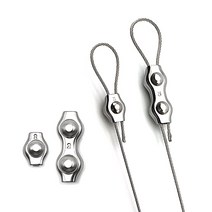 스텐 와이어 로프 클립 슬리브 클램프 와이어줄 볼트형 연결 고정 부속 부품, 스텐 와이어클램프M6(더블)