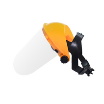 황색 예초기 안면 보호구 (투명) / 예초용 안전 보호면