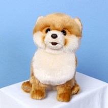 위더펫 리얼 포메 라니안 귀여운 강아지 동물 인형, 포메라이언