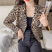 페이크 사슴 가죽 호피 라이더 여성 자켓 아우터 테일러드 카라 간절기 캐주얼 여자 재킷 기본 우아한 세련된 고급진 편한 레이어드 하객 마이 데일리한 심플 슬림 핏 베이직한 오피스