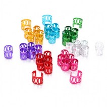 고래백화점 헤어클립 머리띠 헤어 클립 용 링 드레드락 비즈, 50pcs Red SE01567