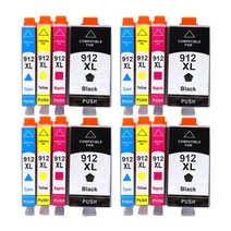 잉크호환리필 HP OfficeJet 8010 8012 8013 8014 8015 프린터용 912 카트리지 HP 912xl HP OfficeJet 8024 8025 8026 8028, 4SET4SET