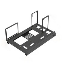 pc케이스 데스크탑본체케이스 diy 조립 PC 미니 미들 타워 컴퓨터케이스 DIY 컴퓨터 마더 보드 케이스 랙 개성 ATX/M-ATX/ITX 오픈 섀시 수직 오버클럭 알루미늄 프, 01 Black