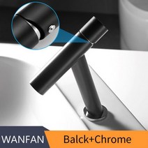 세면대 수전 수도 셀프 교체 헤드 욕실 꼭지 시공 설치 수도꼭지 레트로 블랙 탭 싱크 싱글 핸들 홀 데크 빈티지 워시 핫 콜드 믹서 크레인 855775, Black and Chrome_CHINA