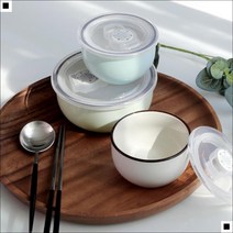 원형그릇 밀폐용기 높은압력캡 음식보관 찬통4종세트 반찬그릇4P, 파스텔가든 찬통4P